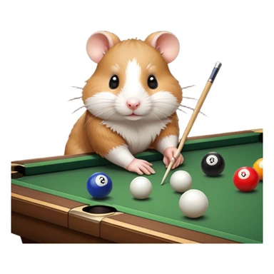 hamster playing billiards sticker