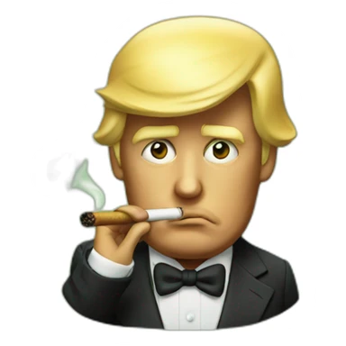 Donald-trump-smokes-green-cigar sticker