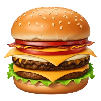 hamburguesa clasica con tocino sticker