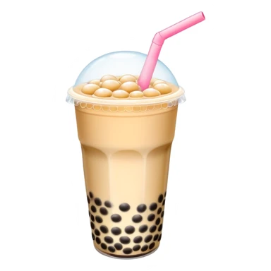 bubble tea with tapioca pearls sticker