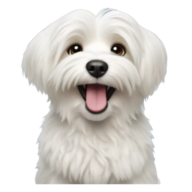 A white Havanese dog cheering you on with a you can do it sign  sticker