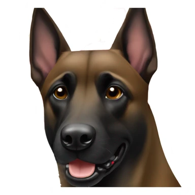 Dark Belgian malinois merry Christmas sticker