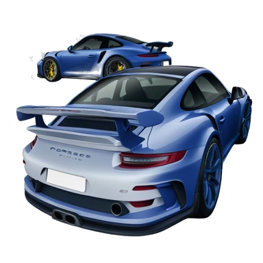 Porsche 911 gt3 rs darkblue sticker