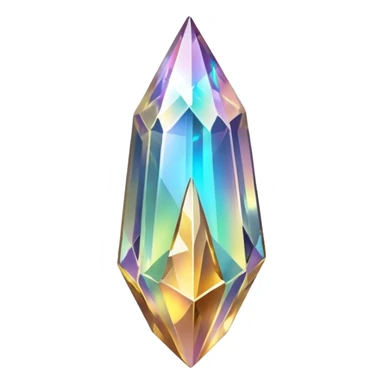 golden iridescent nebula crystal shard sticker