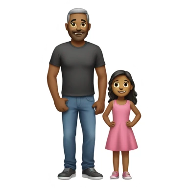 A father with his daughter  sticker