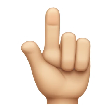 Hand emoji with thumb index and middle finger up sticker