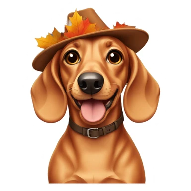 Dachshund thanksgiving sticker