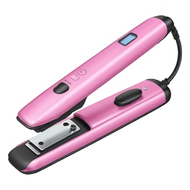 pink hair straightener sticker