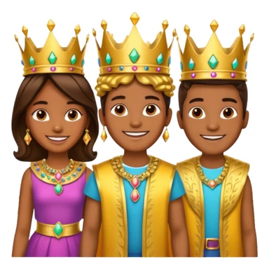 Un emoji de los tres reyes magos juntos sticker