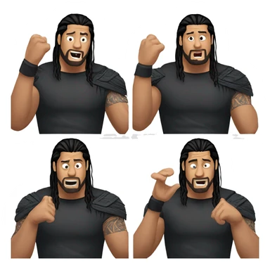 Roman Reigns throwing up the 1 sticker