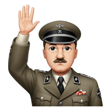 Adolf hitler with salute sticker