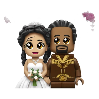 Lego Queen Amadala of Naboo and Anakin  Skywalker get married then have kids together.  sticker