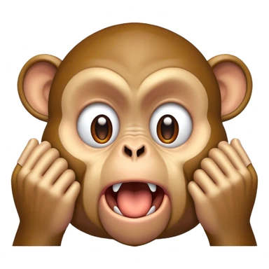 Monkey gasping sticker