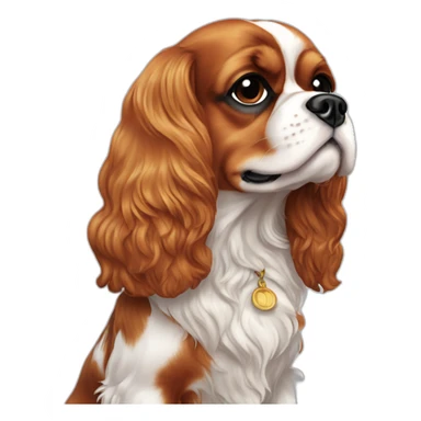 dog Cavalier King Charles Spaniel full height sticker