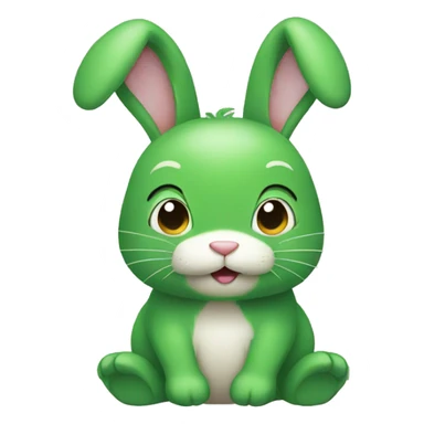 green bunny sticker