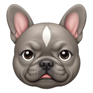 Grey French bulldog crying sticker