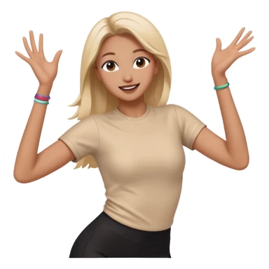 tiktok dance half body no tiktok logo sticker