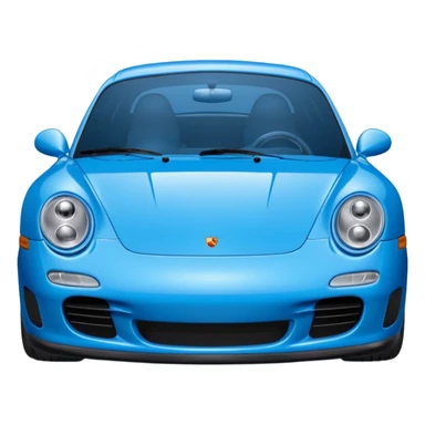 2004 blue porsche carrera with eyes sticker