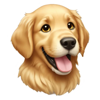 Golden retriever puppy happy  sticker
