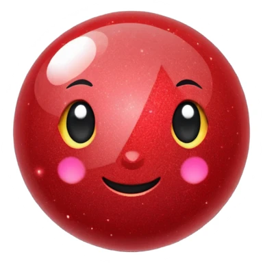 glitter bolinha vermelha pequena sticker