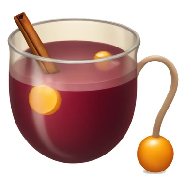 mulled wine in beige cup sticker