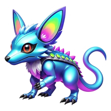  exotic tropical cyber-Protogen-Fakémon-Pokémon-Vernid-creature sticker