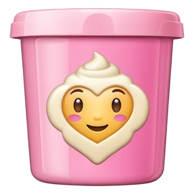 pink cream packaging sticker