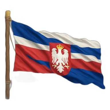 Old serbian flag sticker