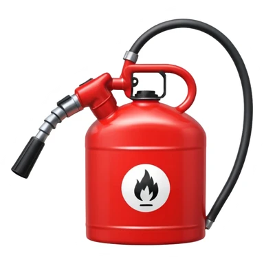 2d red gas can ios emoji with black nozzle sticker