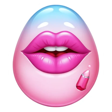 vaso con beso rosado sticker