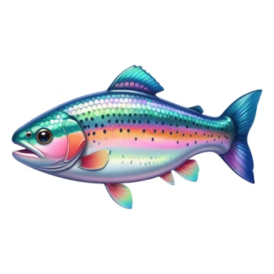 Rainbow trout fish sticker