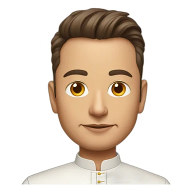 Elon Musk as a Indian priest sticker