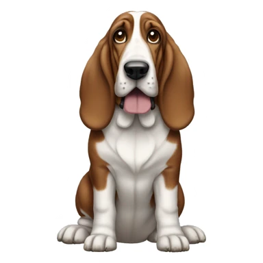 Dog-basset-hound-full-height sticker