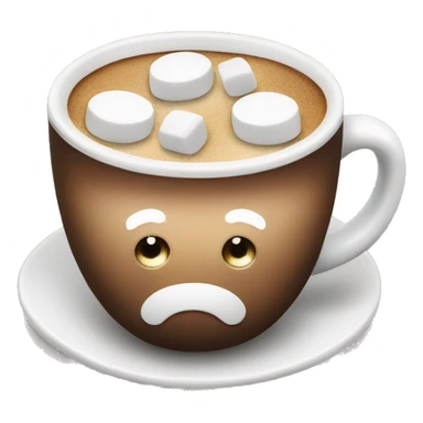 Cup of coffee with marshmallows  sticker