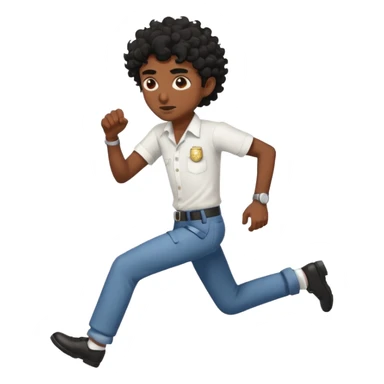 Make a dirt Indian with a shirt fro curly hair getting chased by the cops. Make the Indian skinny too sticker