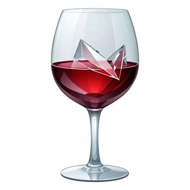 shattered wine glass sticker