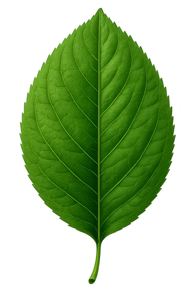digital illustration of a leaf, no background sticker
