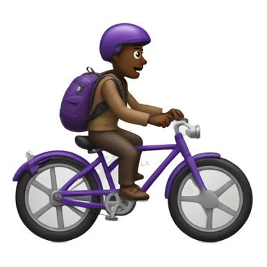 Stop eggplant riding bike sticker