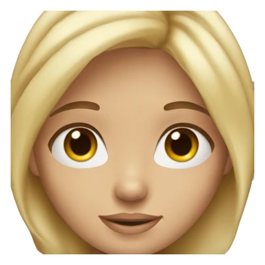 Blonde girl with brown eyes. Blonde like air touch  sticker