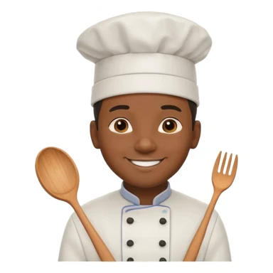 black man chef sticker