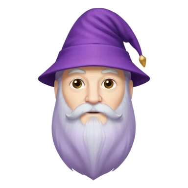 dumbledore wear purple magic hat sticker