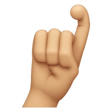 Mano con puño cerrado tumbada y el dedo gordo estirado  sticker