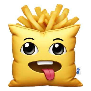 Pillow Eating FrenchFries sticker