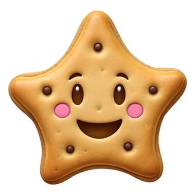 Flork mordiendo galleta expresión feliz sticker