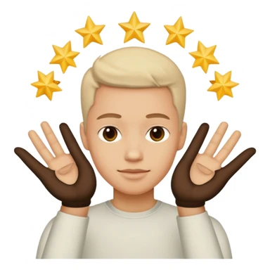 signe du rappeur jul avec les mains  sticker