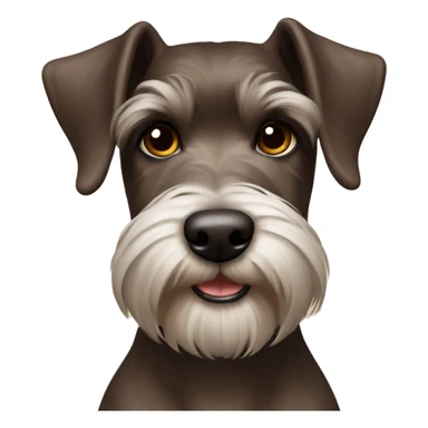 Brown miniature schnauzer  sticker