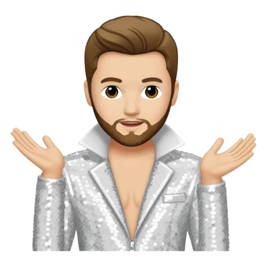 Blake Lewis, Pop Singer (b.1981) with white sequin outfit sticker