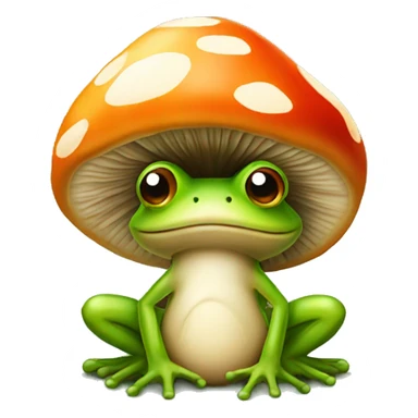 Mushroom with a frog sticker