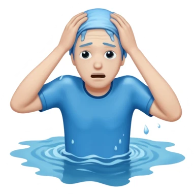 man drowning sticker