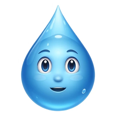 una gota de agua como dibujo animado como en la pelicula de elemental de puixar sticker